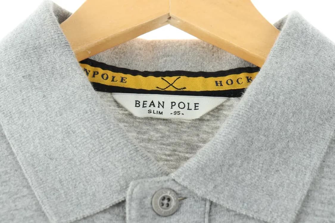 (M) 빈폴 카라 긴팔티셔츠 그레이 면 골프 기본핏-FA29 상품이미지5