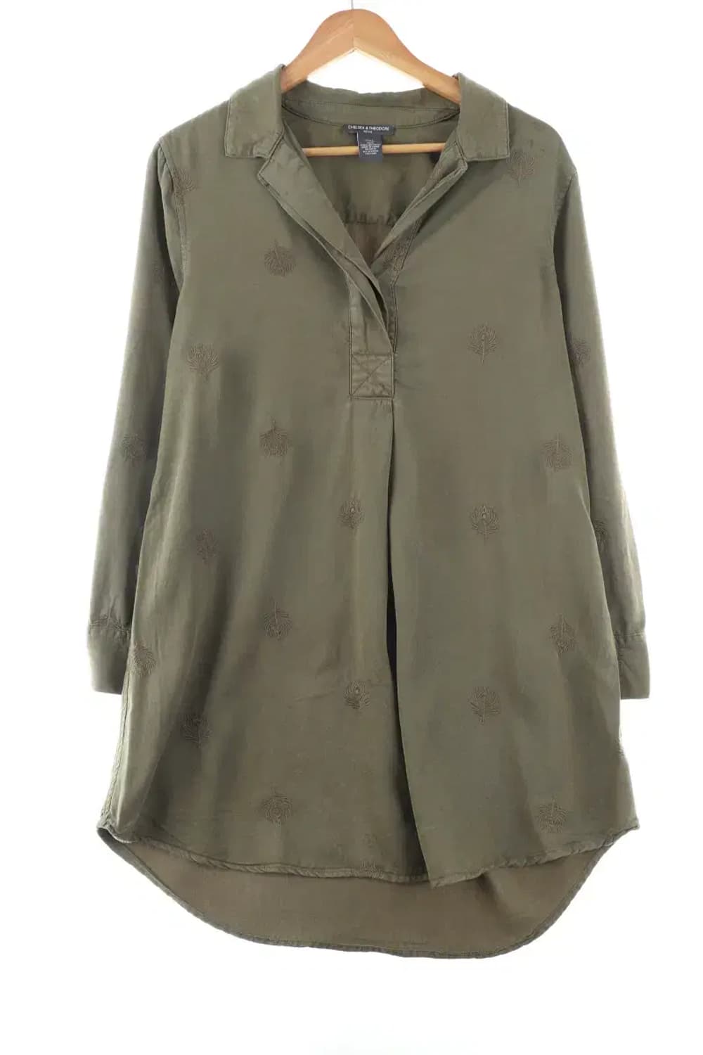 W(XL) 브랜드빈티지 셔츠 남방 카키 면 올드스쿨 루즈핏-FA89 상품이미지1