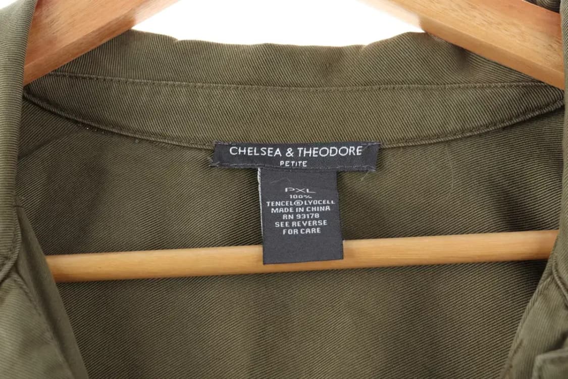 W(XL) 브랜드빈티지 셔츠 남방 카키 면 올드스쿨 루즈핏-FA89 상품이미지4