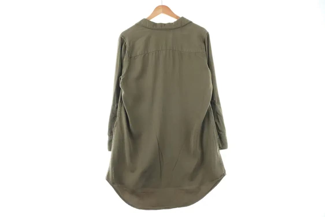 W(XL) 브랜드빈티지 셔츠 남방 카키 면 올드스쿨 루즈핏-FA89 상품이미지5