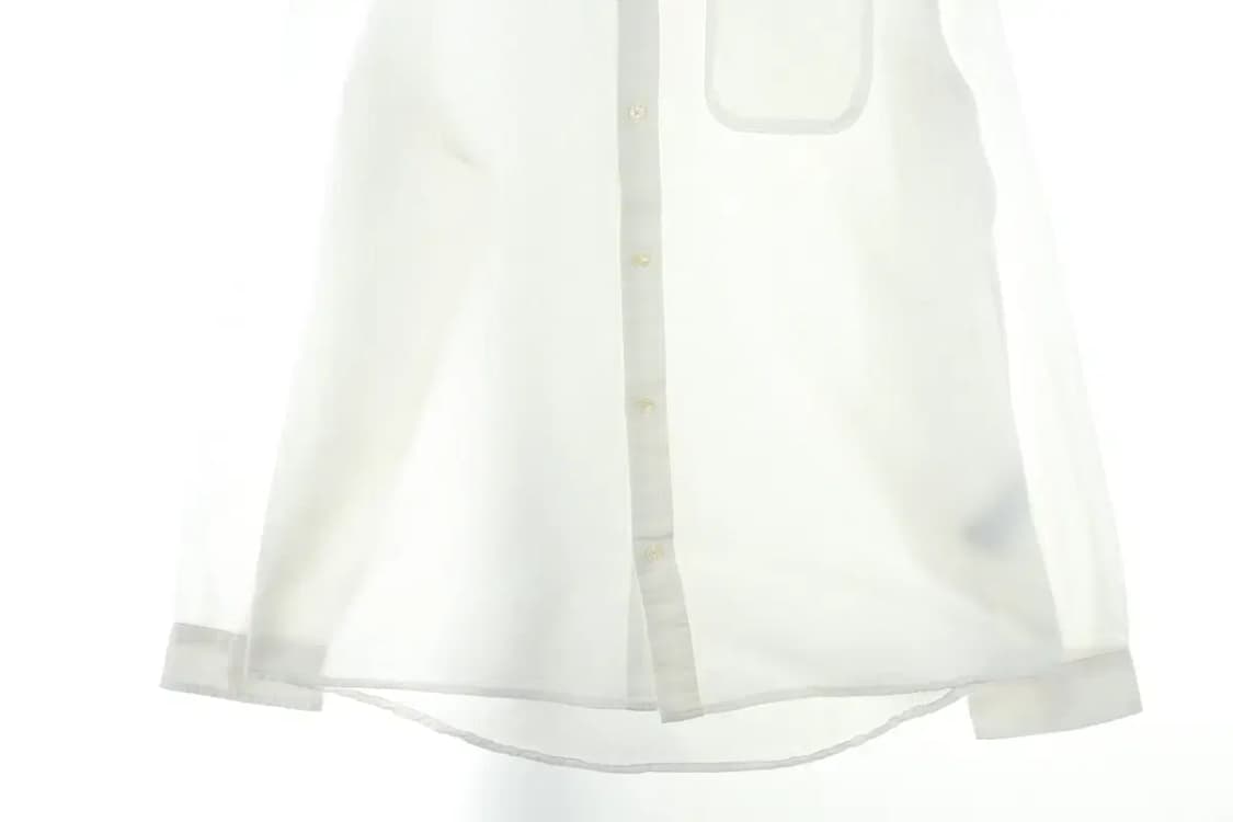 (XL) 타미힐피거 셔츠 남방 화이트 면 무지 솔리드 박시핏-FB4B 상품이미지3