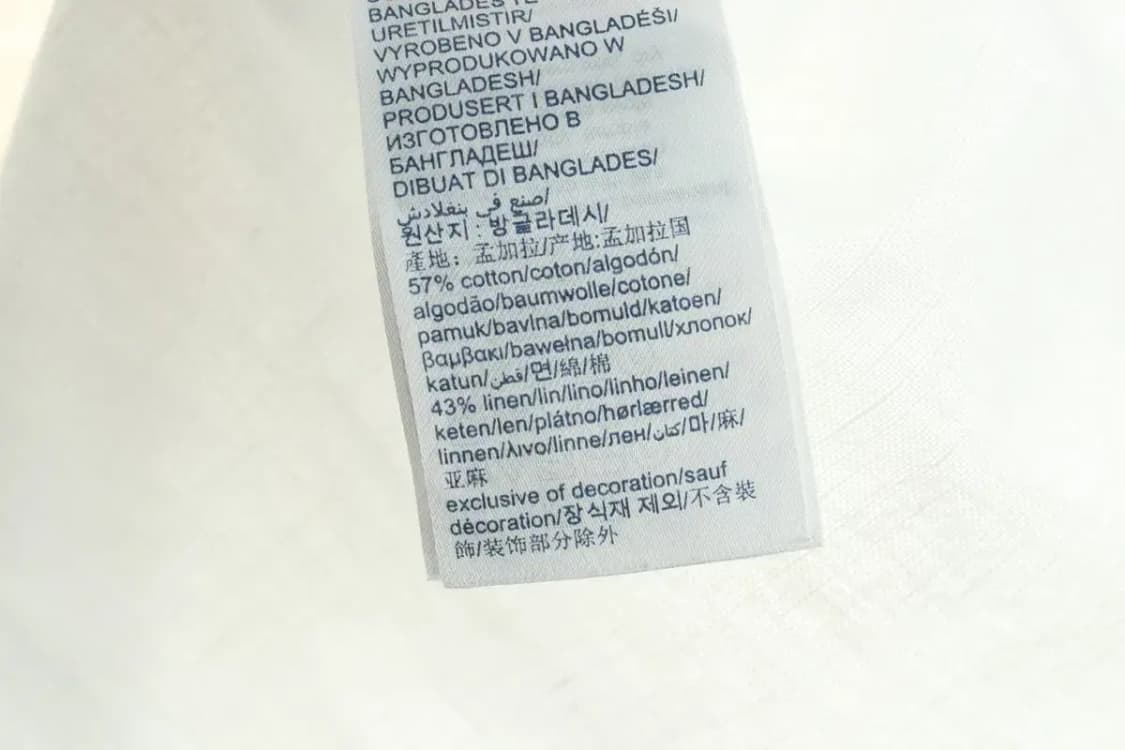 (XL) 타미힐피거 셔츠 남방 화이트 면 무지 솔리드 박시핏-FB4B 상품이미지5