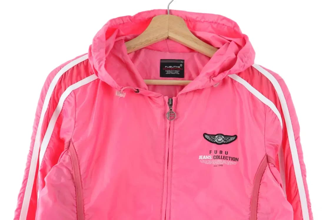 W(L) 브랜드빈티지 집업 바람막이 점퍼자켓 후부 핑크-FD05 상품이미지3