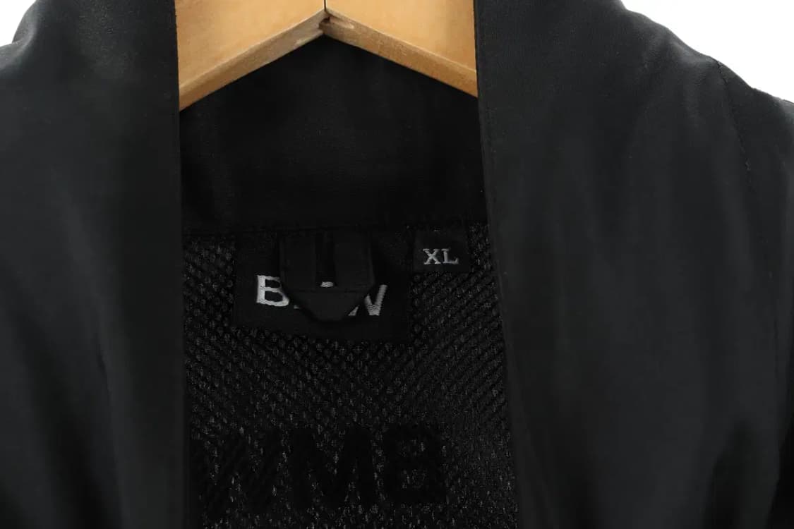 (L) 브랜드빈티지 집업 바람막이 점퍼자켓 블랙 폴리 루즈핏-FD18 상품이미지5