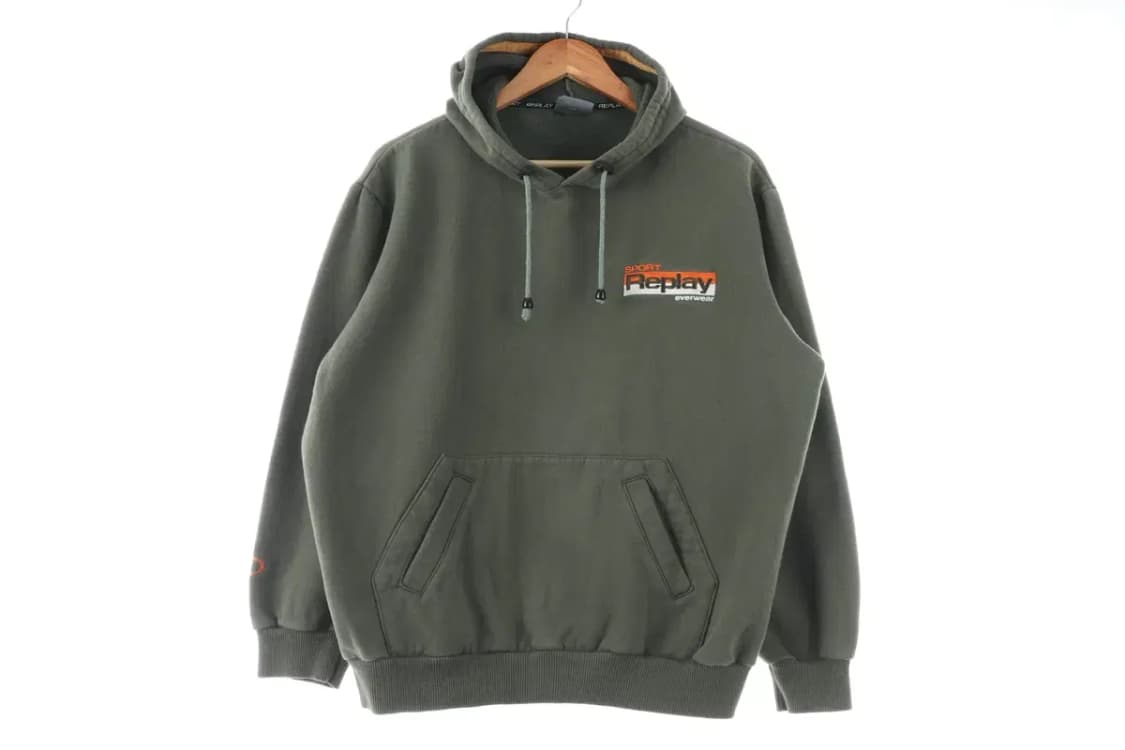 (XL) 브랜드빈티지 후드티셔츠 카키 기모 올드스쿨-FF0B 상품이미지2