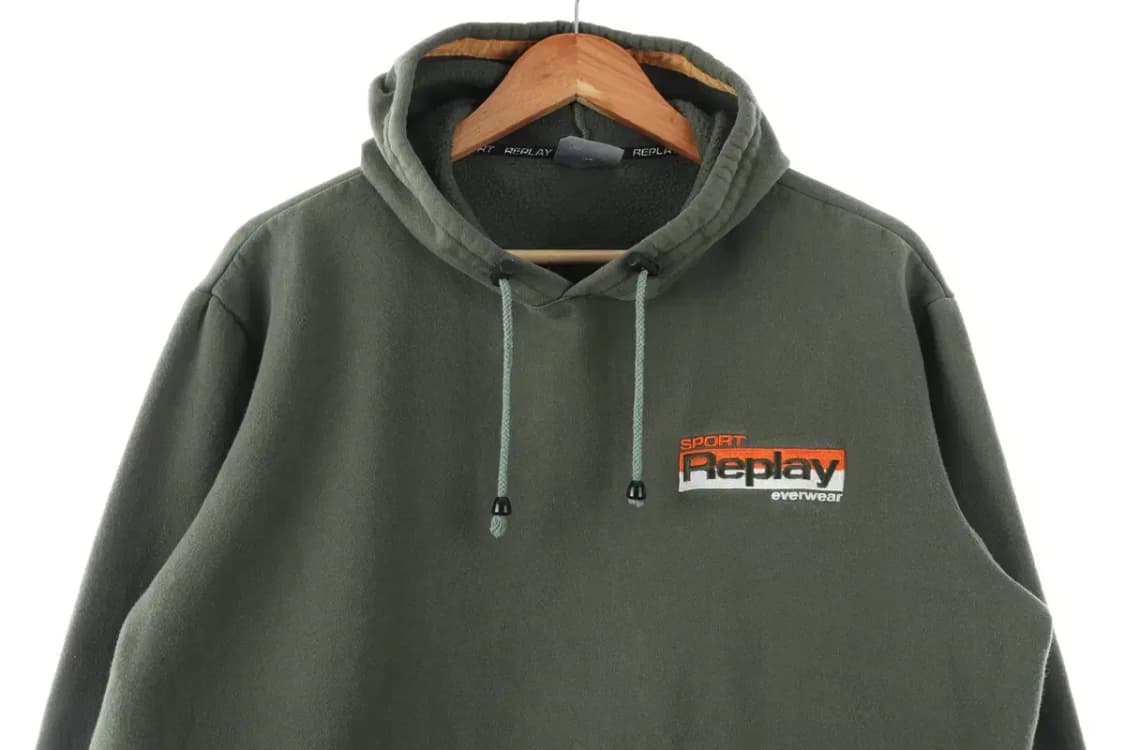 (XL) 브랜드빈티지 후드티셔츠 카키 기모 올드스쿨-FF0B 상품이미지3