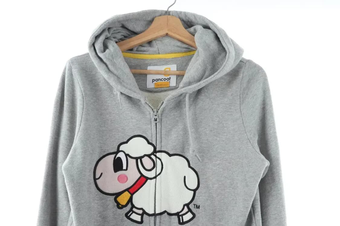 W(S) 팬콧 후드집업 그레이 빅 로고 올드스쿨-FF7D 상품이미지3