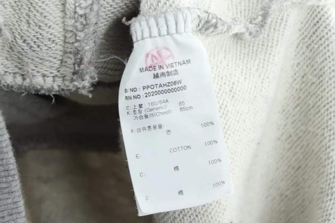 W(S) 팬콧 후드집업 그레이 빅 로고 올드스쿨-FF7D 상품이미지6