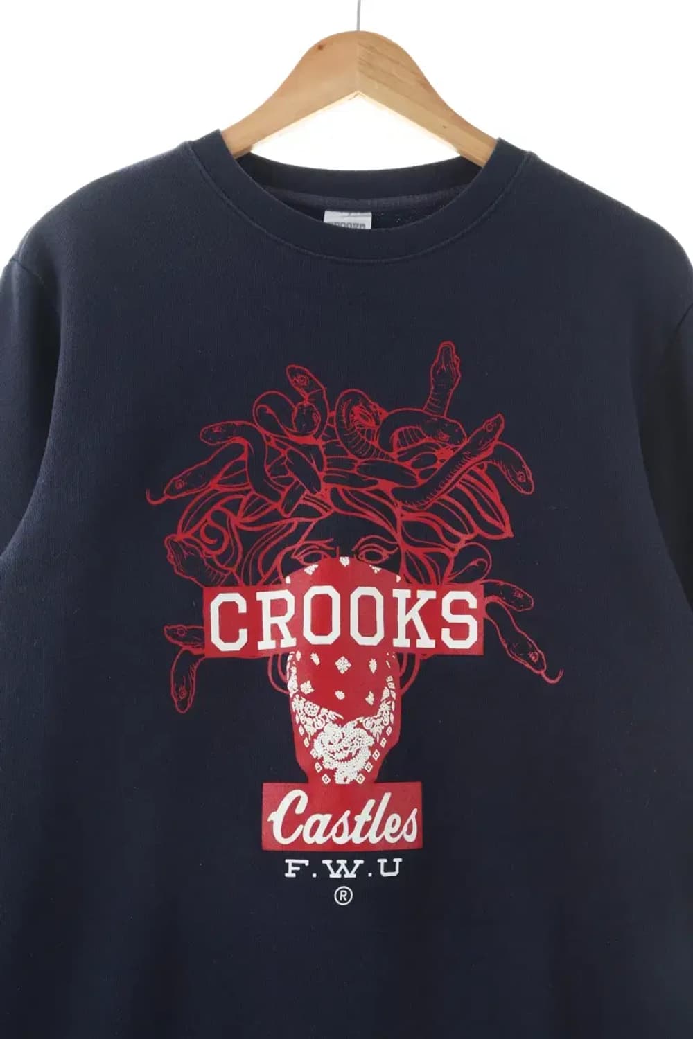 (M) 브랜드빈티지 맨투맨 티셔츠 스트릿 프린팅 네이비-10581 상품이미지1