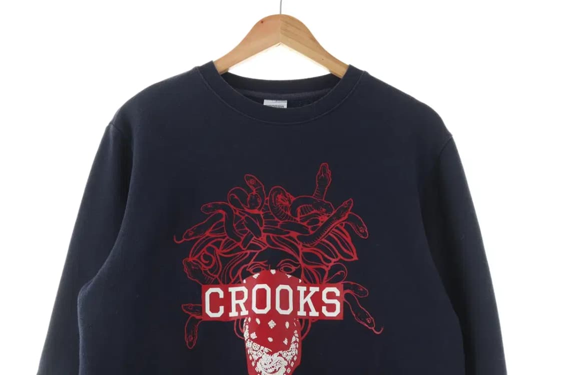 (M) 브랜드빈티지 맨투맨 티셔츠 스트릿 프린팅 네이비-10581 상품이미지3