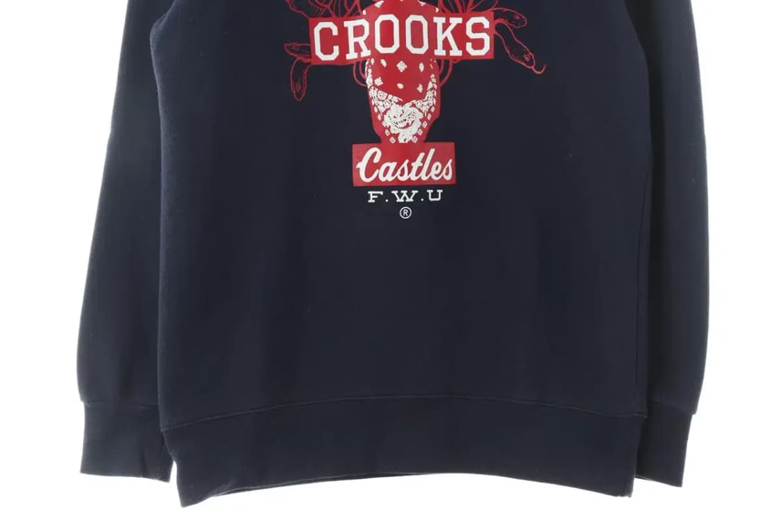 (M) 브랜드빈티지 맨투맨 티셔츠 스트릿 프린팅 네이비-10581 상품이미지4