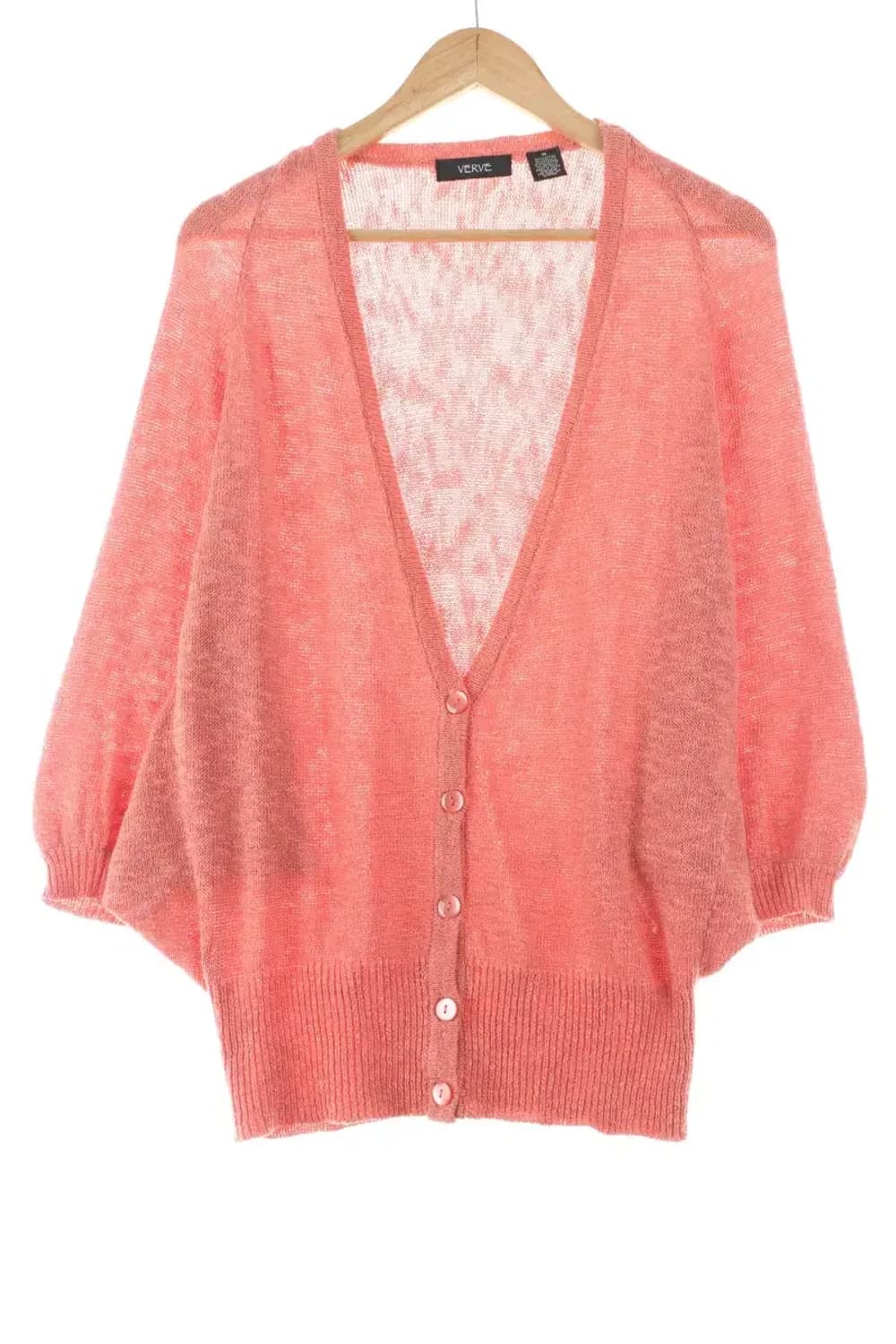 (M) 브랜드빈티지 니트집업 핑크 올드스쿨 가디건-10BDC 상품이미지1