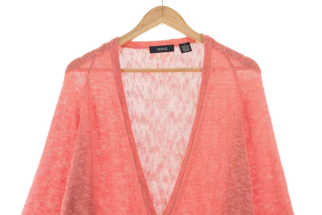 (M) 브랜드빈티지 니트집업 핑크 올드스쿨 가디건-10BDC 상품이미지3