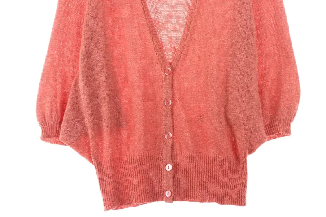 (M) 브랜드빈티지 니트집업 핑크 올드스쿨 가디건-10BDC 상품이미지4