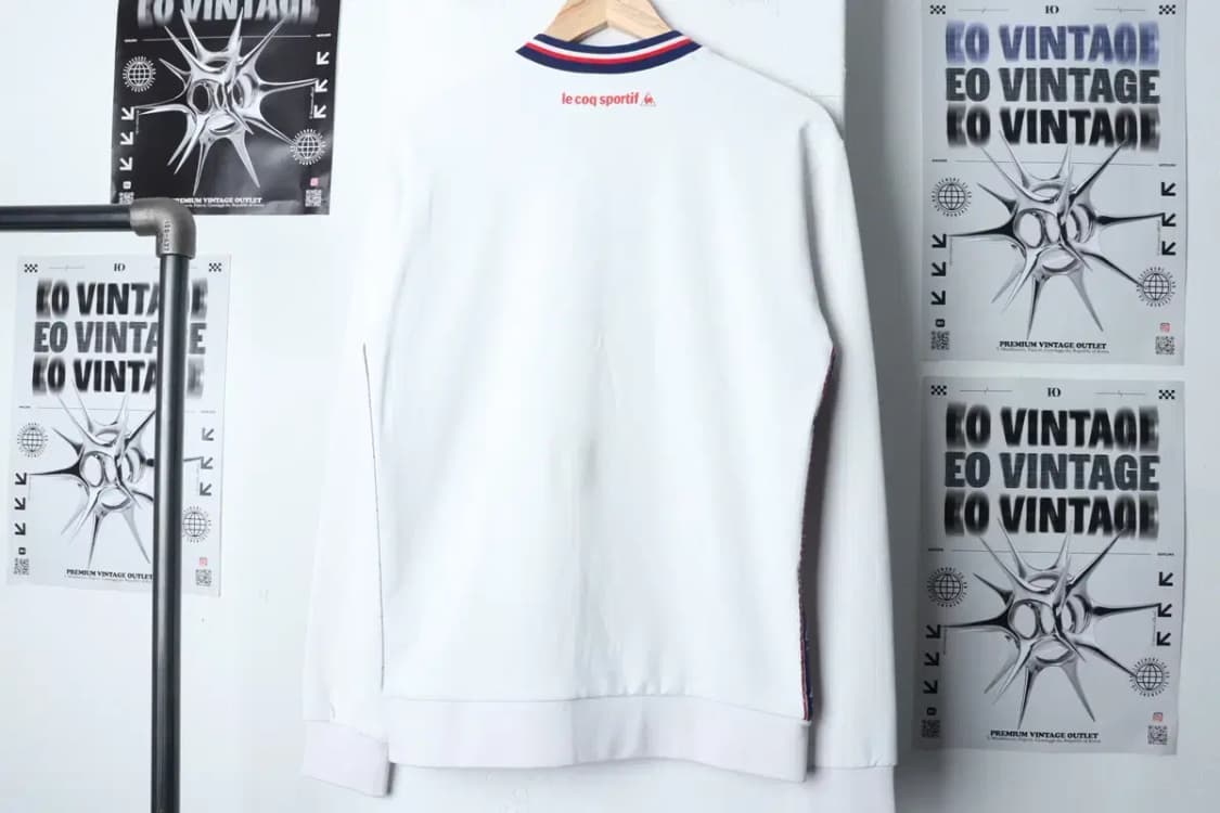 (S) 르꼬끄 맨투맨 티셔츠 작은오염 화이트 빅로고-120CE 상품이미지7