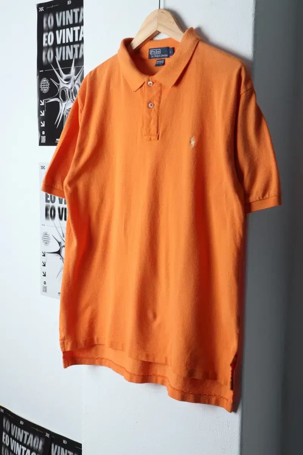 (L-XL) 폴로 랄프로렌 반팔 카라 티셔츠 오렌지 포니-1339A 상품이미지1