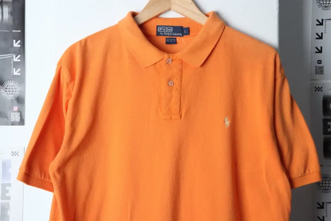 (L-XL) 폴로 랄프로렌 반팔 카라 티셔츠 오렌지 포니-1339A 상품이미지3