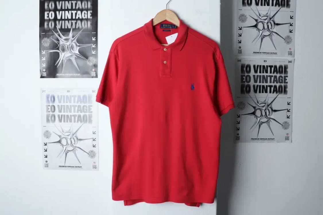 (L-XL) 폴로 랄프로렌 반팔 카라 티셔츠 작은데미지 레드-1339B 상품이미지2