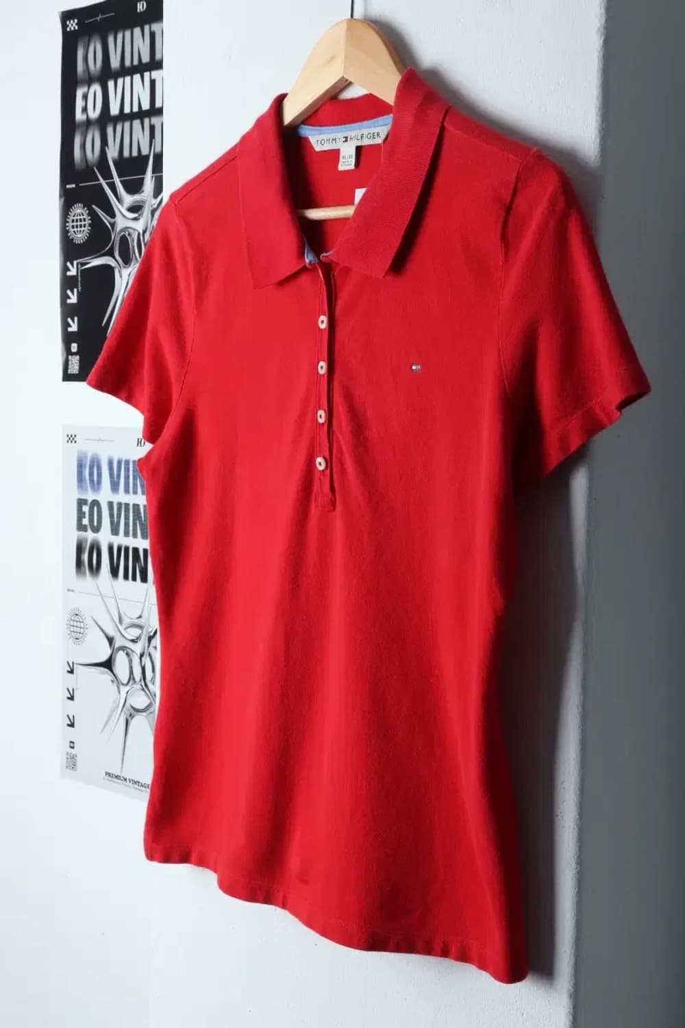 W(XL) 타미힐피거 반팔 카라 티셔츠 레드 한정판-133A1 상품이미지1