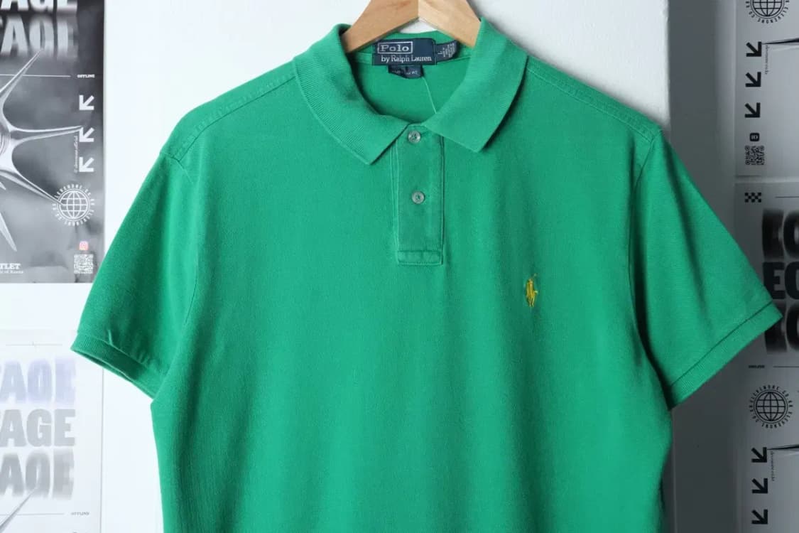 (L-XL) 폴로 랄프로렌 반팔 카라 티셔츠 그린 포니-133A9 상품이미지3