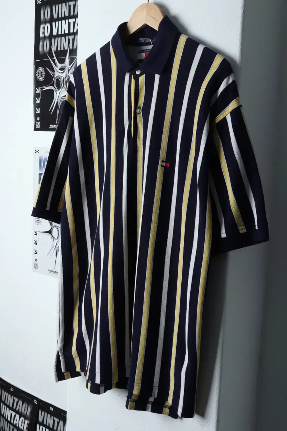 (L-2XL) 타미힐피거 반팔 카라 티셔츠 스트라이프 올드스쿨-133AC 상품이미지1