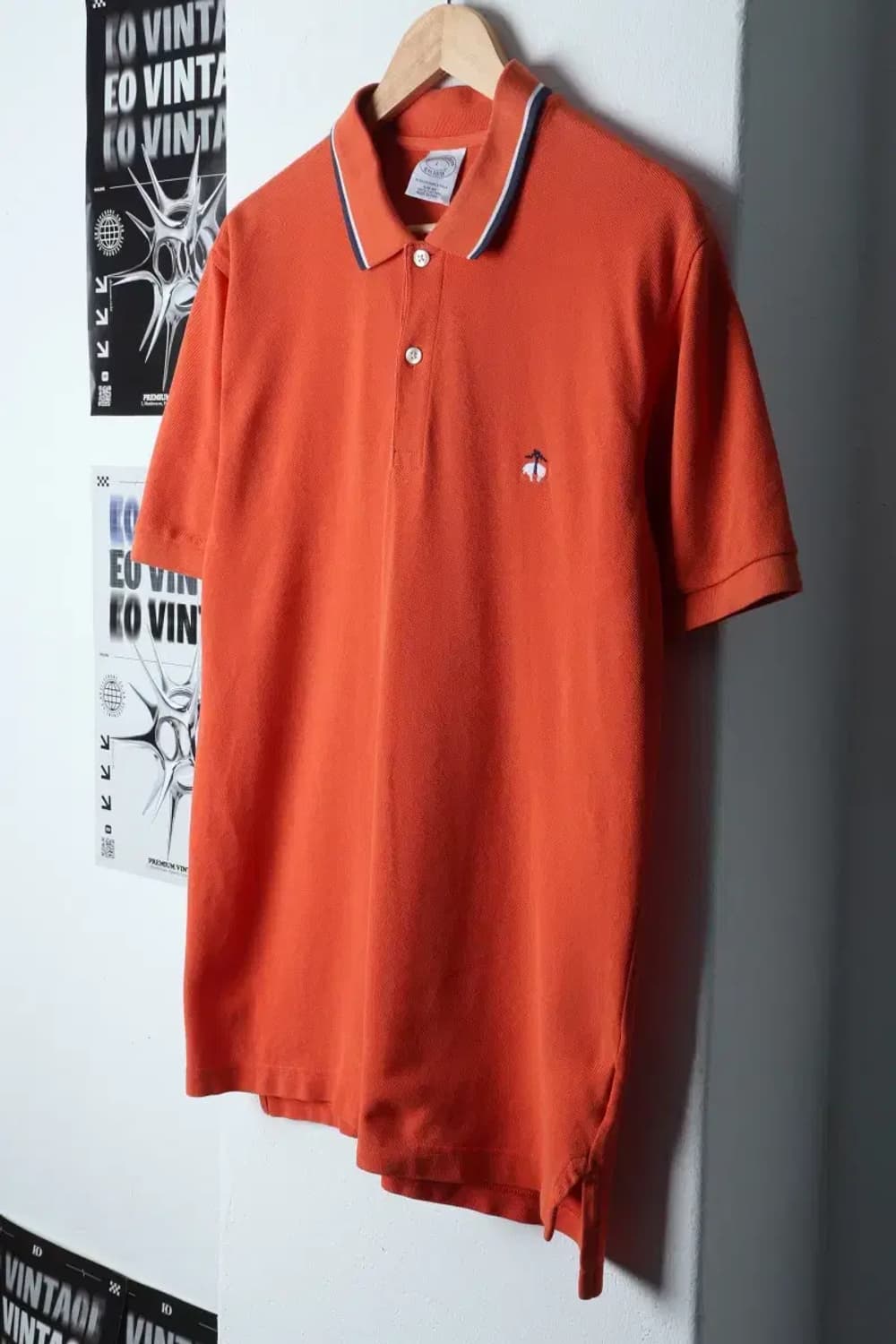 (L-XL) 브룩스브라더스 반팔 카라 티셔츠 오렌지 올드스쿨-133AD 상품이미지1