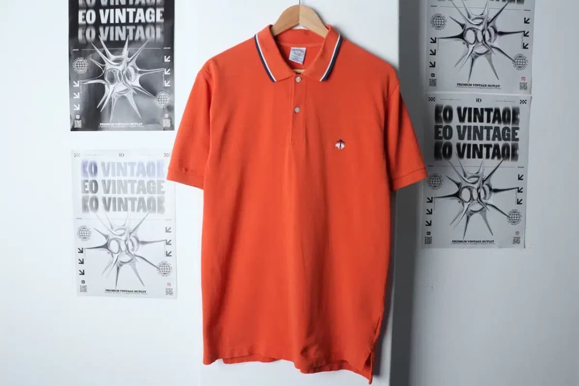 (L-XL) 브룩스브라더스 반팔 카라 티셔츠 오렌지 올드스쿨-133AD 상품이미지2