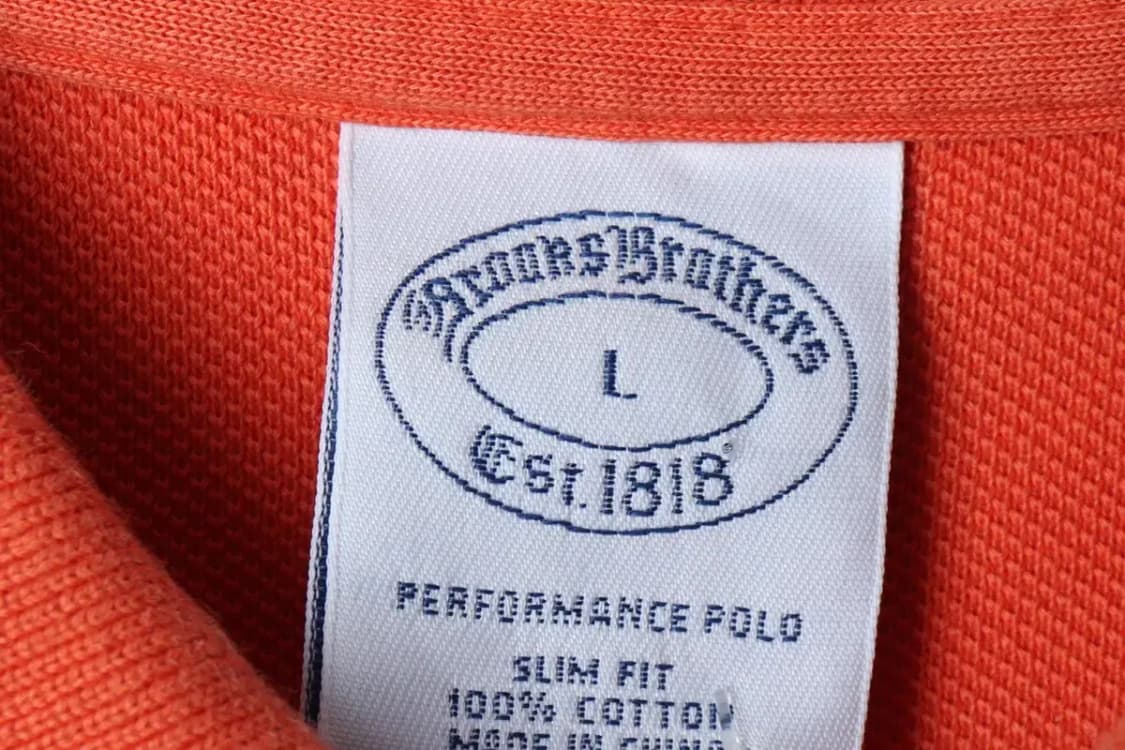 (L-XL) 브룩스브라더스 반팔 카라 티셔츠 오렌지 올드스쿨-133AD 상품이미지5