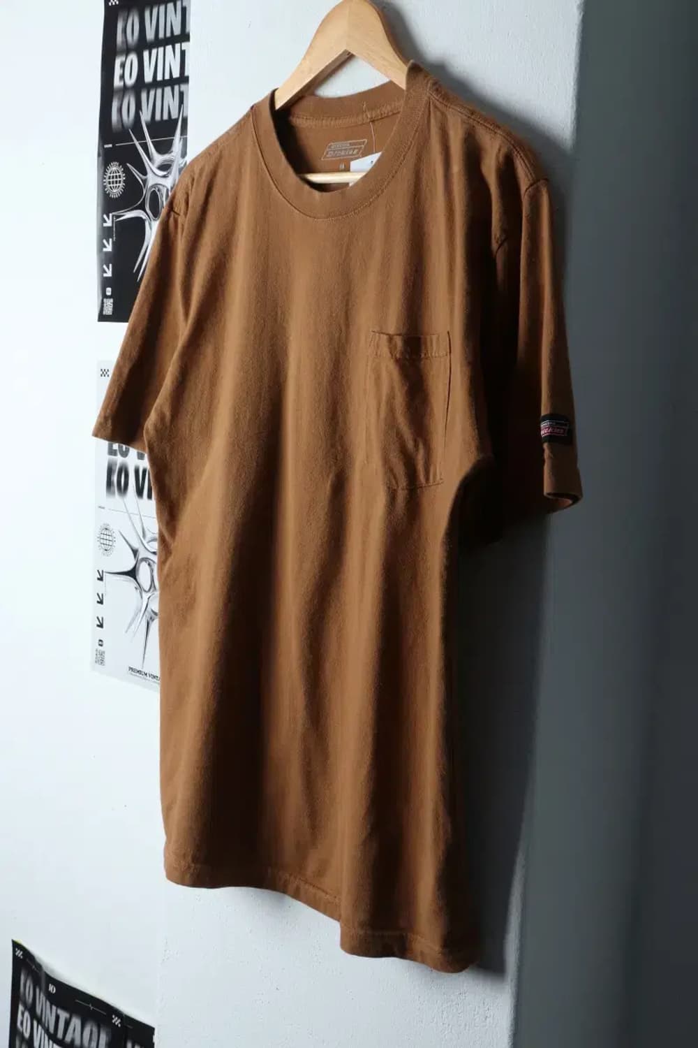 (M-L) 디키즈 반팔 티셔츠 작은데미지 브라운-1342C 상품이미지1