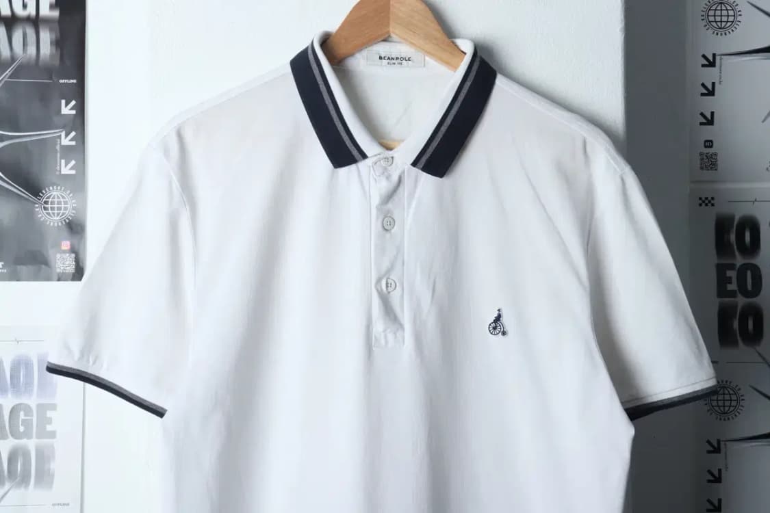 (3XL) 빈폴 반팔 카라 티셔츠 빅사이즈 화이트-134C2 상품이미지3