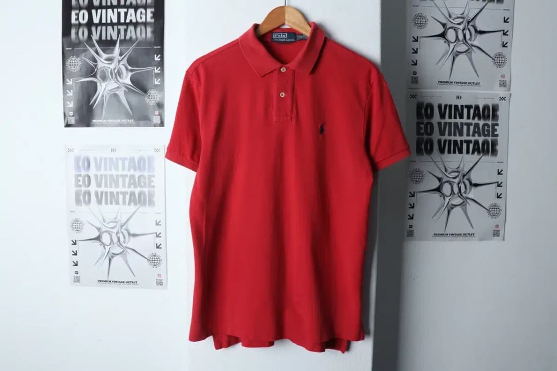 (L-XL) 폴로 랄프로렌 반팔 카라 티셔츠 레드 포니 한정판-134DB 상품이미지2