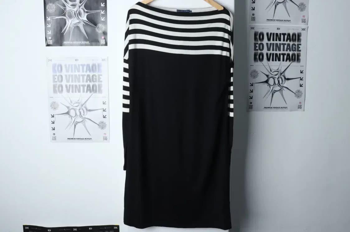 W(L) 폴로 랄프로렌 긴팔티셔츠 새상품 원피스 블랙-13500 상품이미지2