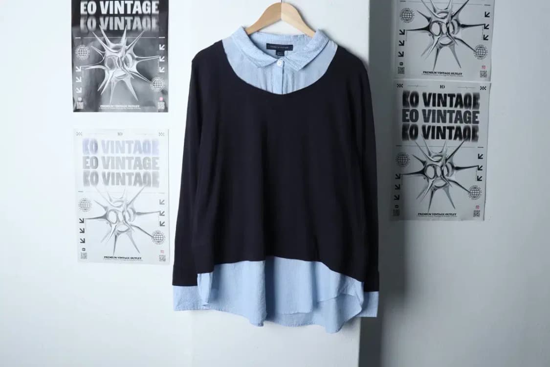 W(2XL) 타미힐피거 긴팔티셔츠 빅사이즈 셔츠 레이어드-13575 상품이미지2