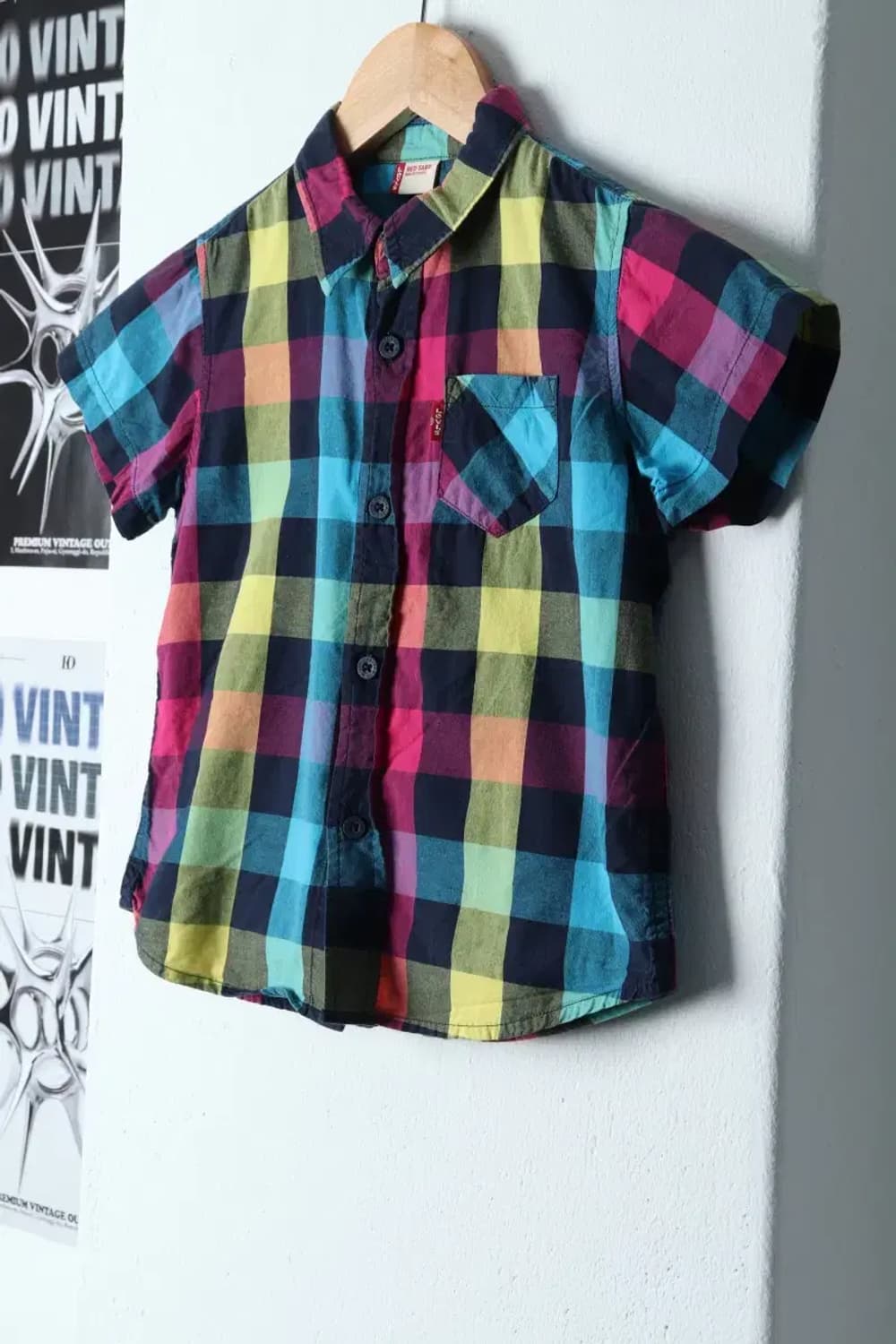 (F) 리바이스 반팔셔츠 남방 아동 키즈 체크-13624 상품이미지1