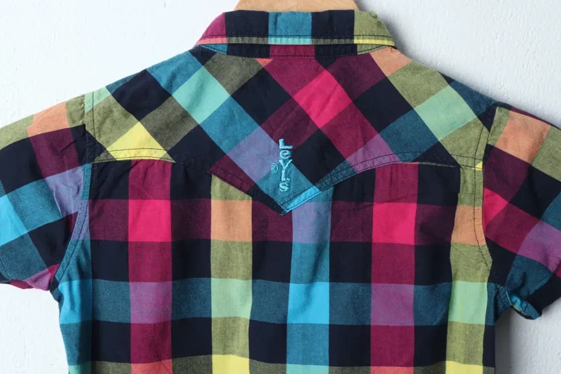 (F) 리바이스 반팔셔츠 남방 아동 키즈 체크-13624 상품이미지5