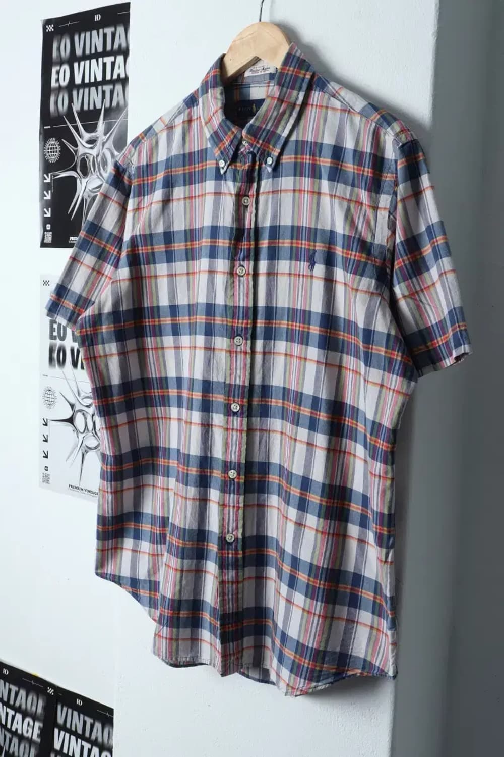 (L-XL) 폴로 랄프로렌 반팔셔츠 남방 체크 컬러믹스 포니-13626 상품이미지1