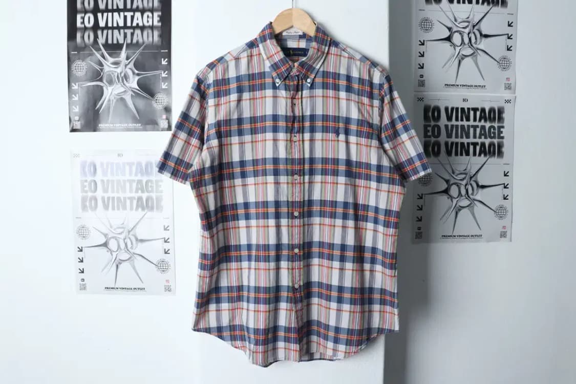 (L-XL) 폴로 랄프로렌 반팔셔츠 남방 체크 컬러믹스 포니-13626 상품이미지2