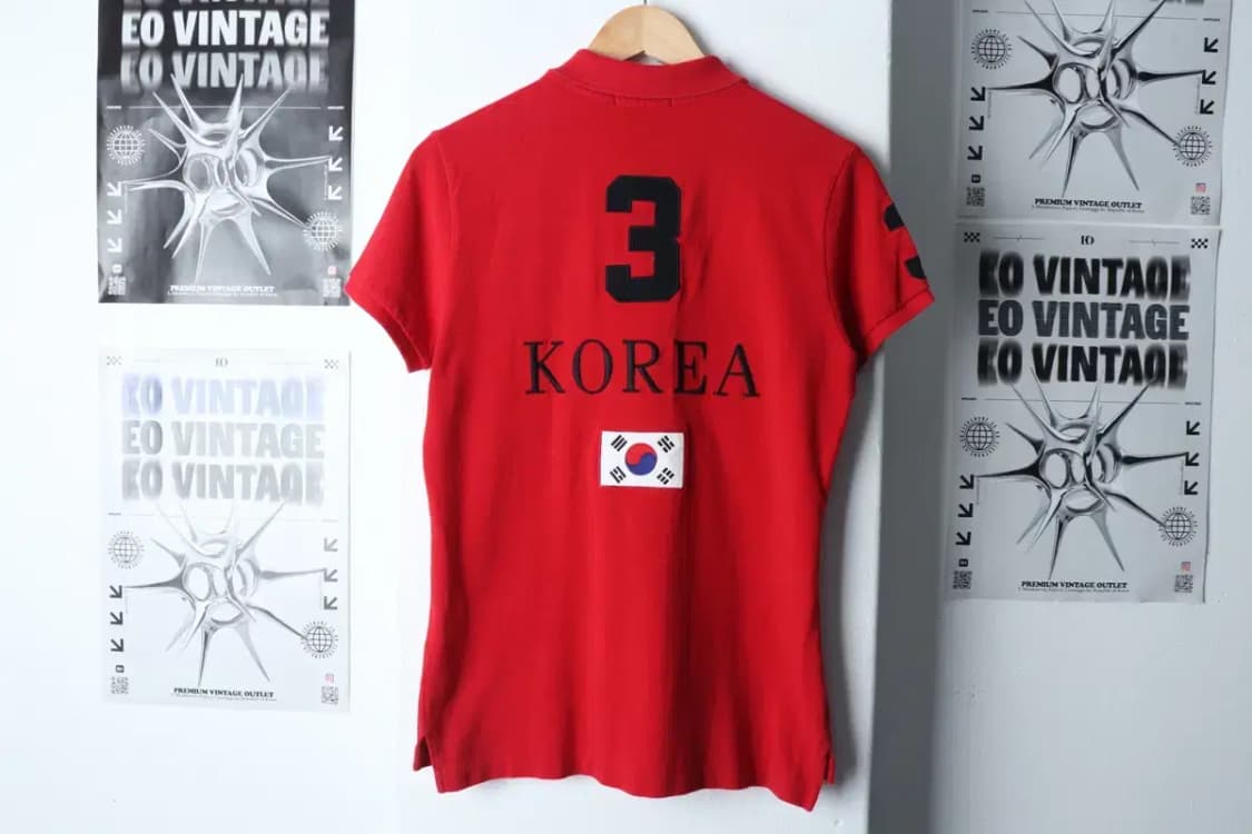 W(L) 폴로 랄프로렌 반팔 카라 티셔츠 대한민국 럭비 빅포니-13680 상품이미지5