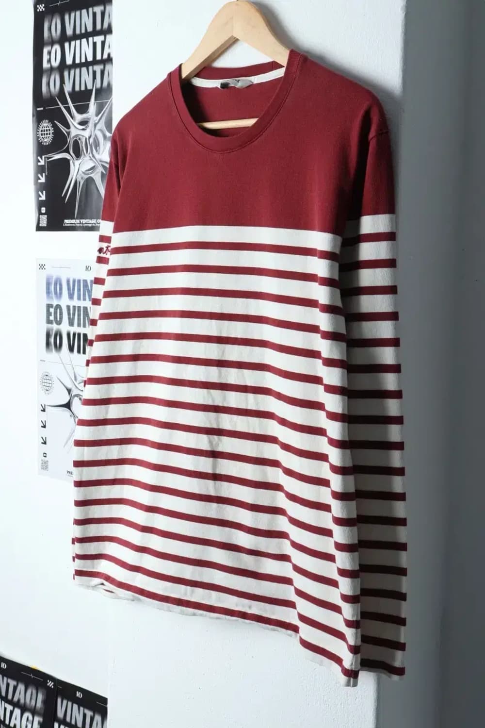 (2XL) 빈폴 긴팔티셔츠 빅사이즈 스트라이프-1368D 상품이미지1