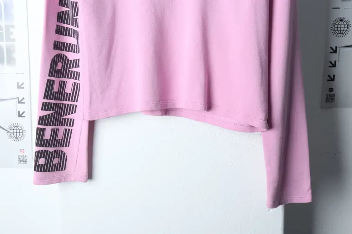 W(S) 베네통 후드티셔츠 크롭 핑크 한정판-135AA 상품이미지4