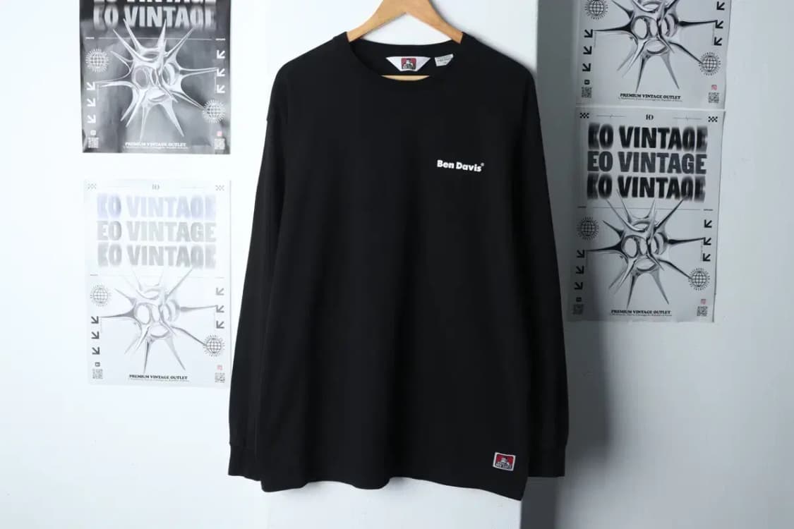 (XL) 벤데이비스 긴팔티셔츠 빅로고 올드스쿨-135BB 상품이미지2