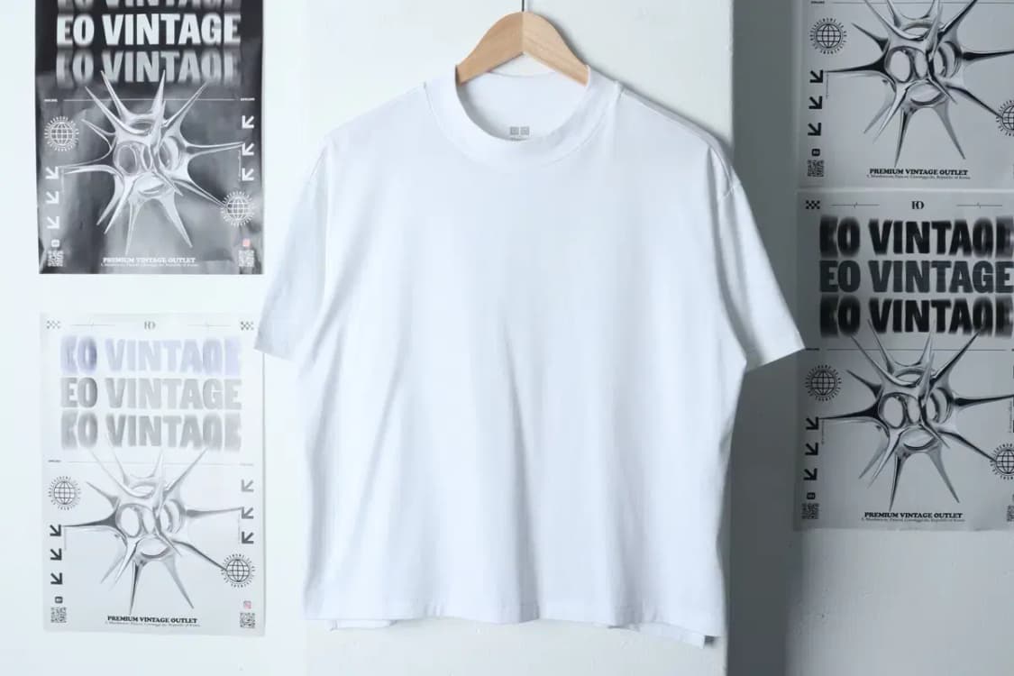 W(XL) 브랜드빈티지 반팔 티셔츠 유니클로 띠어리 무지-137B5 상품이미지2