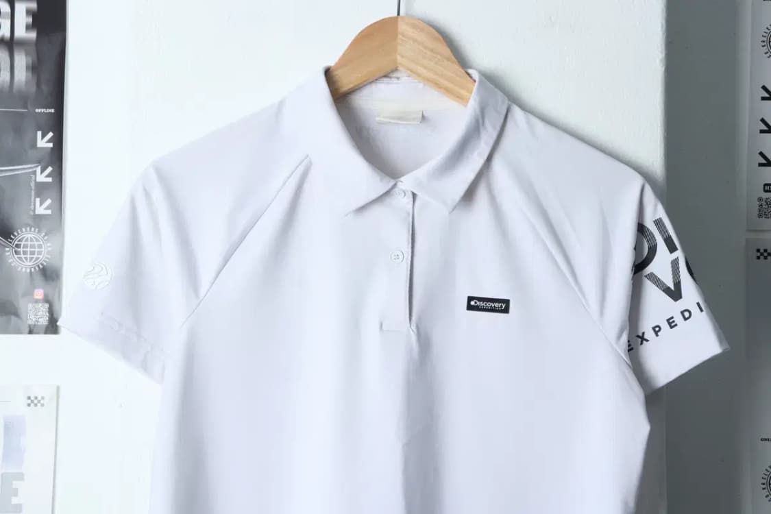 W(L) 디스커버리 반팔 카라 티셔츠 기능성 화이트 올드스쿨-137C3 상품이미지3