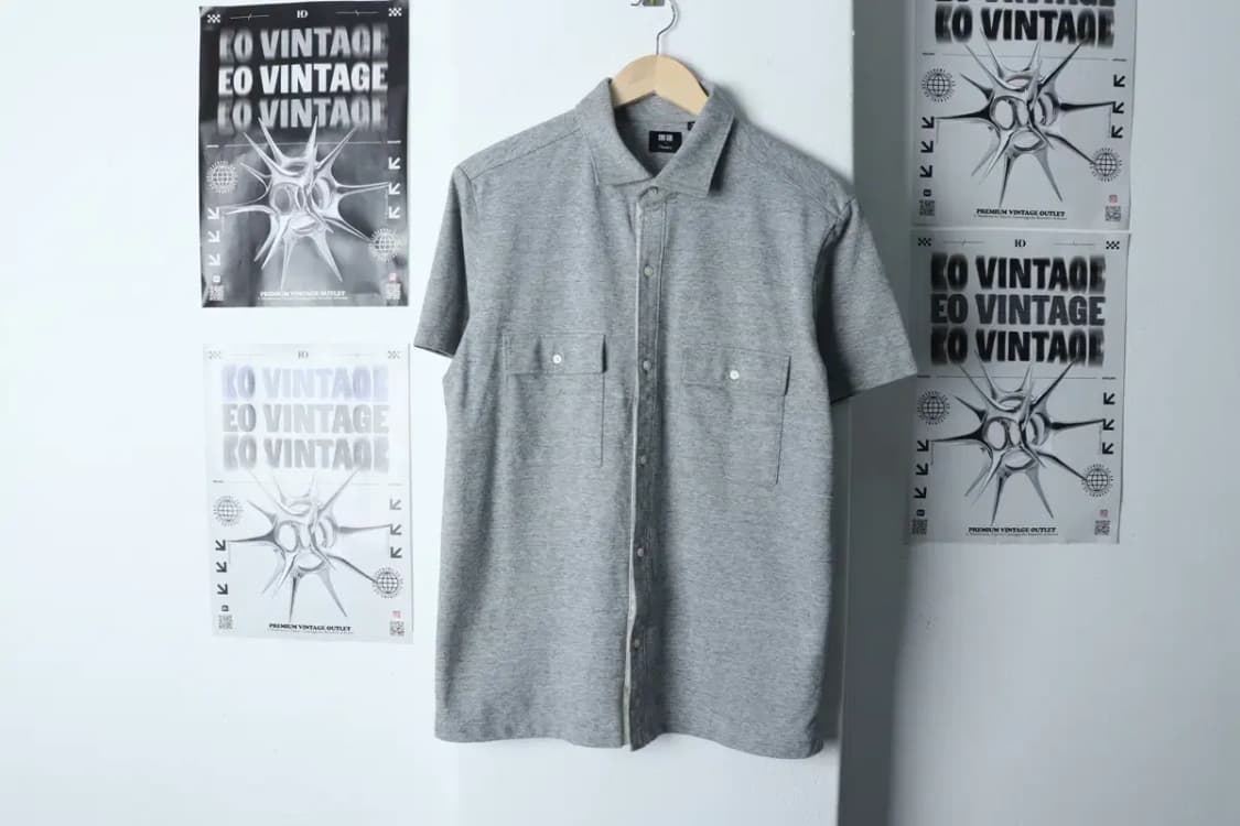 (XL) 브랜드빈티지 반팔셔츠 남방 유니클로 띠어리 그레이-137D7 상품이미지2
