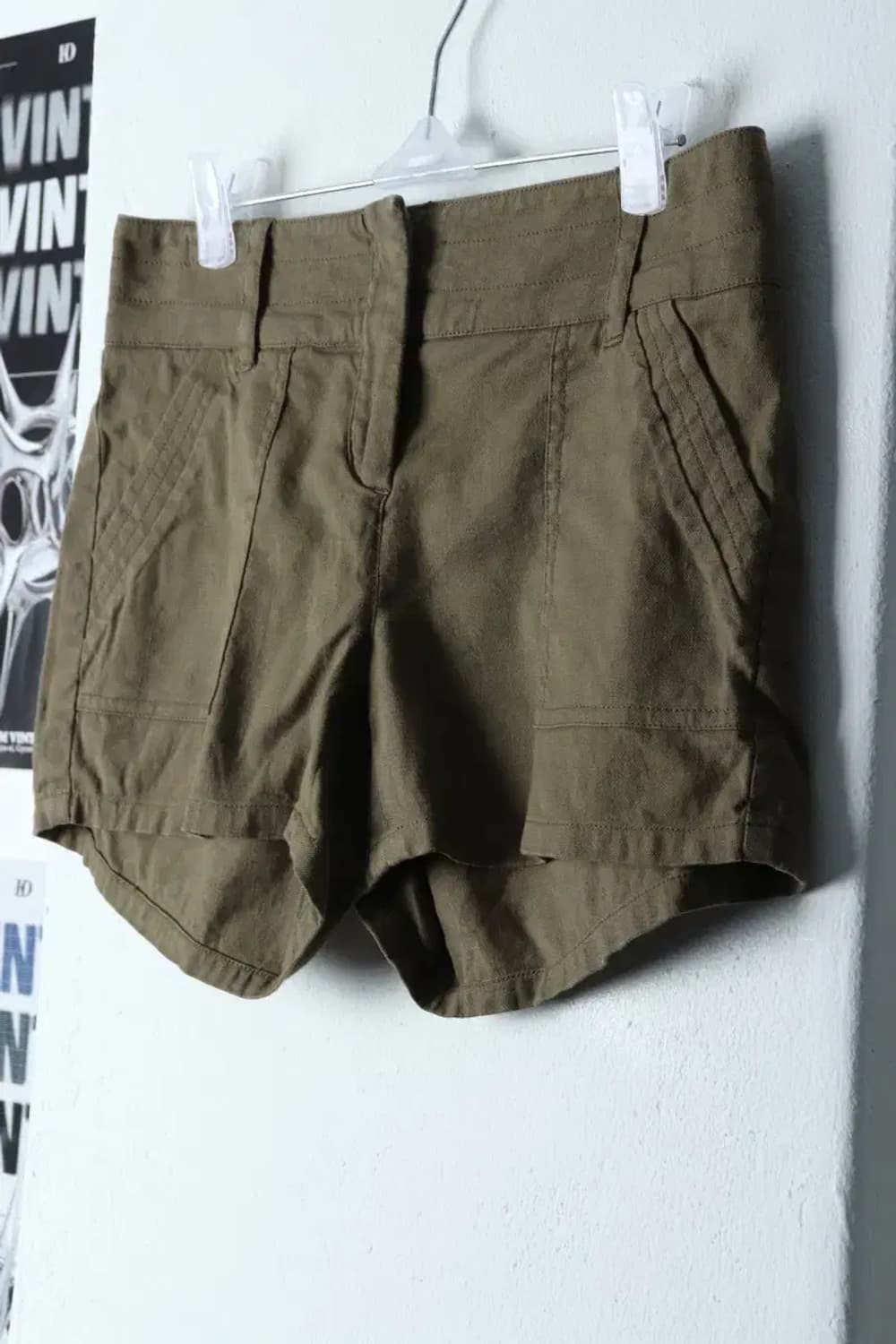 W(M) 띠어리 반바지 팬츠 카키 린넨 마-1B8A 상품이미지1