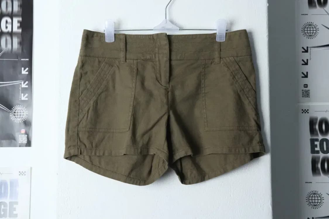 W(M) 띠어리 반바지 팬츠 카키 린넨 마-1B8A 상품이미지2