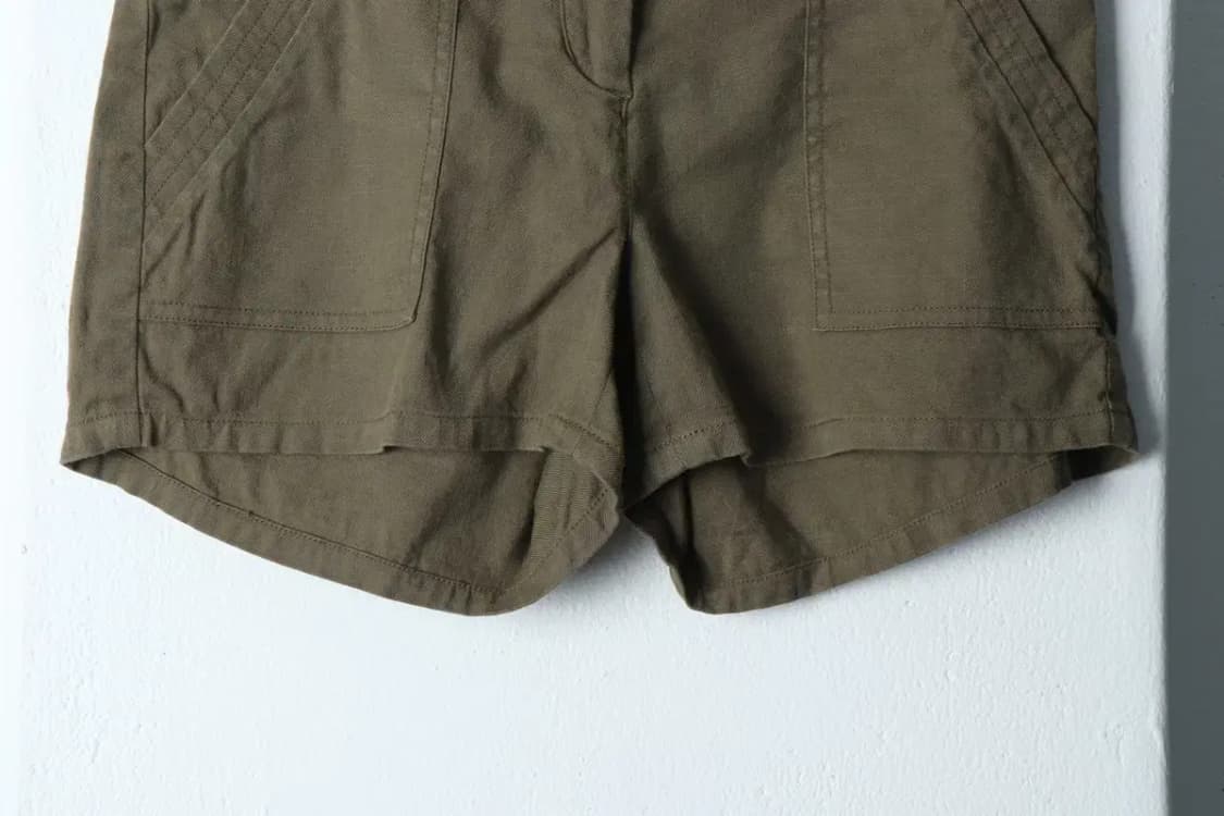 W(M) 띠어리 반바지 팬츠 카키 린넨 마-1B8A 상품이미지4