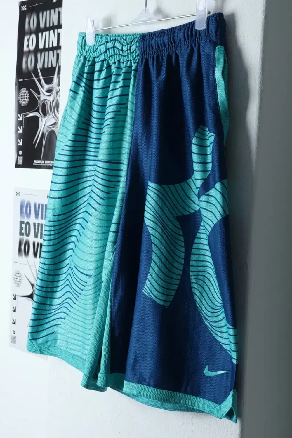 (XL-2XL) 나이키 반바지 팬츠 밴딩 블루 올드스쿨-1BA5 상품이미지1