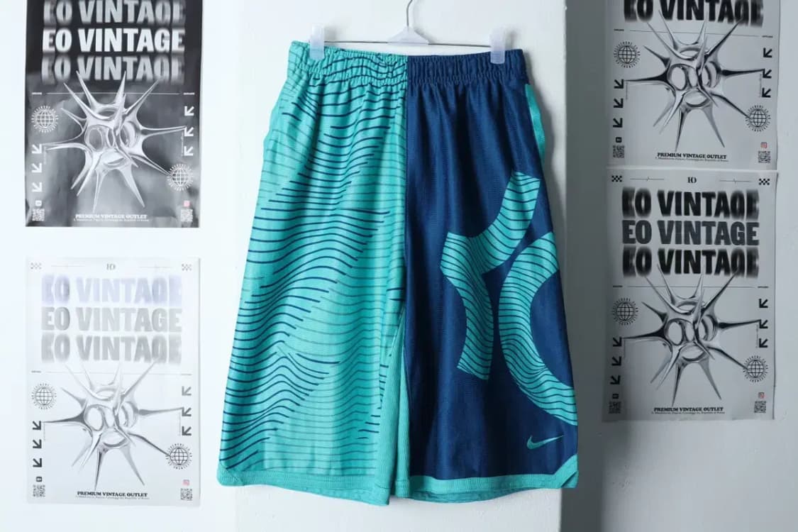 (XL-2XL) 나이키 반바지 팬츠 밴딩 블루 올드스쿨-1BA5 상품이미지2