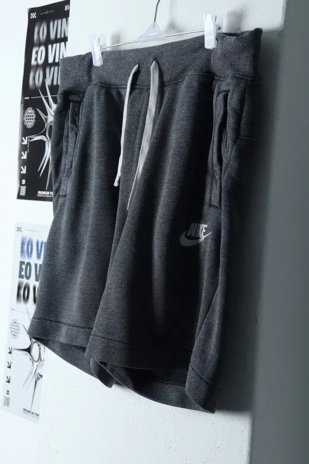 (L) 나이키 반바지 팬츠 밴딩 그레이 올드스쿨-1BA8 상품이미지1